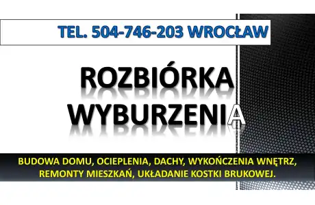 Rozbijanie betonu, skucie fundamentu, rozebranie, Wrocław, rozbiórka starych fundamentów