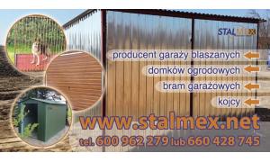 Garaże blaszane, bramy garażowe,domki ogrodowe PRODUCENT!!!