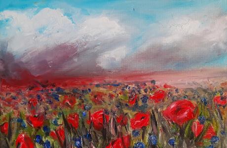 Kwiaty Polne – sprzedam obrazy olejne 