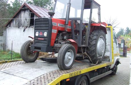 transport ciągników przyczep rozrzutników maszyn rolniczych lawetą Latowicz
